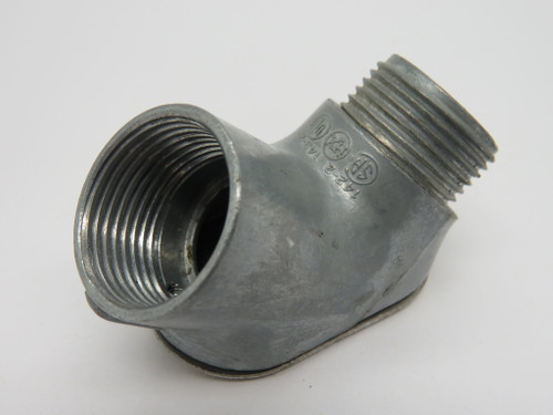 Halex 94707 EMT-to-Box Pull Elbow 3/4" No Set Screw USED