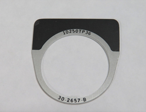 Cutler-Hammer 10250TP36 Blank Legend Plate Small Half-Round Black 30-2657-B USED