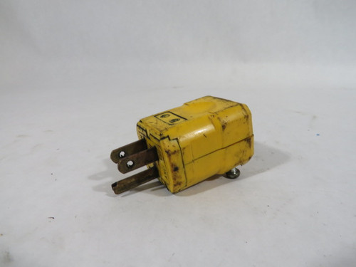 Leviton 5256-VY NEMA 5-15 Yellow Male Plug 15A 125V 3W 2P USED