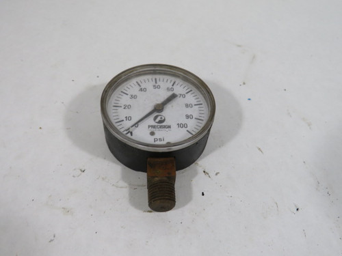 Precision 049660A 0-100psi Pressure Gauge USED