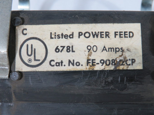 Duct-O-Wire FE-9082CP Power Feed W/ Insulating Case 90A USED