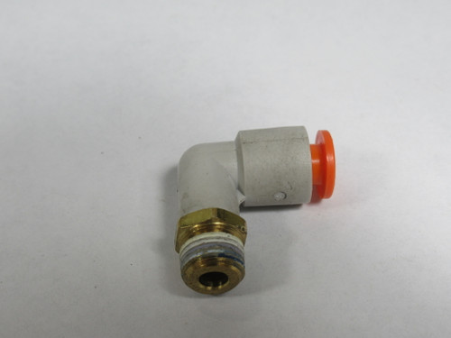 SMC KQ2L07-01AS One-Touch Push-In Elbow Fitting 1/4" OD x 1/8" NPT USED