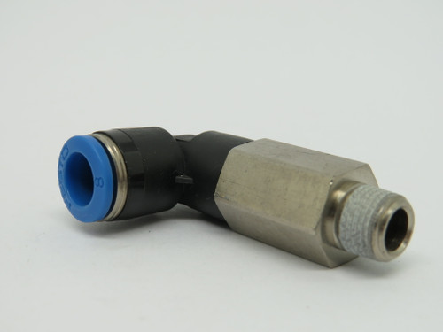 Festo 153079 QSLL-1/8-8 Push-In Long L-Fitting R1/8 Thread 8mm Tube OD ! NOP !