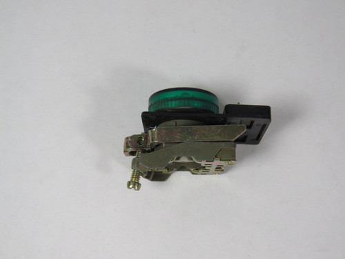 Telemecanique ZB4-BV033S Green Pilot Light Operator w/ Mounting Base USED
