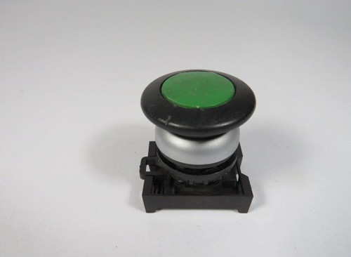 Eaton M22-DP-S-X-G Black Mushroom Head Operator w/ Green Color Insert USED