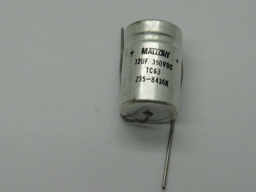 Mallory TC63 Capacitor 12uf 350VDC USED