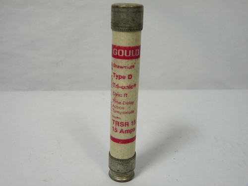 Gould Shawmut TRSR15 Time Delay Fuse 15A 600V USED
