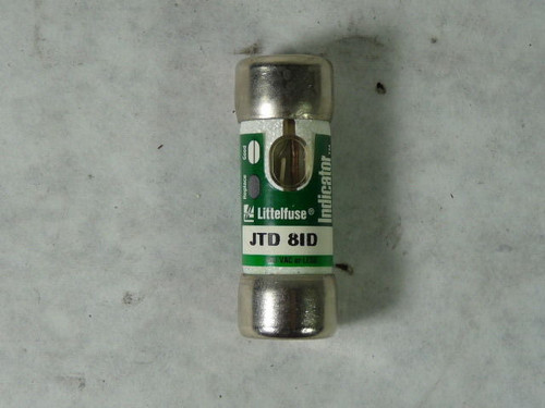 Littelfuse JTD-8ID Time Delay Indicator Fuse 8A 600V USED