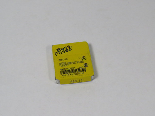 Bussmann ABC-10 Fast Blow Ceramic Fuse 10A 250V 5-Pack ! NEW !