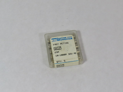 Ferraz Shawmut GGC25 Fast Acting Fuse 25A 32V 5-Pack ! NEW !