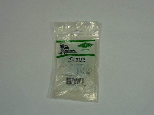 NTE Electronics 5326 Bridge Rectifier 25A 600V 1 Phase ! NWB !