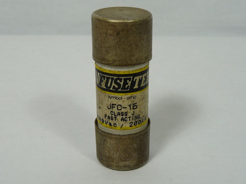Fusetek JFC-15 Fast Acting Fuse 15A 600V USED