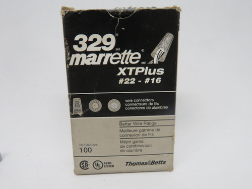 Thomas & Betts 329 Grey Marrette XT Plus Wire Connector #22-16 Lot of 31 NEW