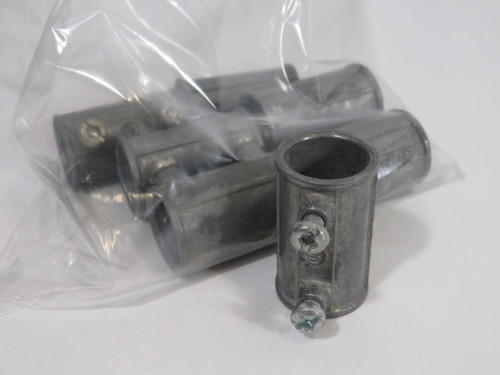 EMC L-122 Zinc EMT Set Screw Coupling 1/2" Lot of 7 USED