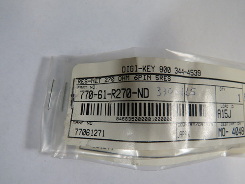 CTS Resistor 77061271 Bussed Resistor Network/Array 270 Ohm Lot of 2 NOP