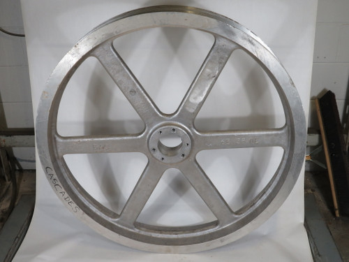 Generic 6B 38.0 E Aluminum V-Belt Sheave 7/8 - 3-5/16" E Bushing 6-Groove USED