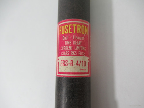 Fusetron FRS-R-4/10 Time Delay Fuse 4/10A 600VAC USED