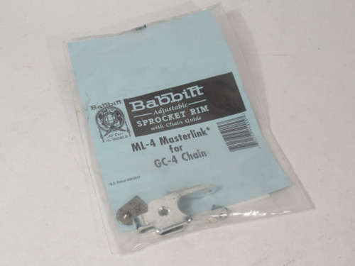 Babbitt ML-4 Master Link for GC-4 Galvanized Weldless Chain SHELF WEAR NWB
