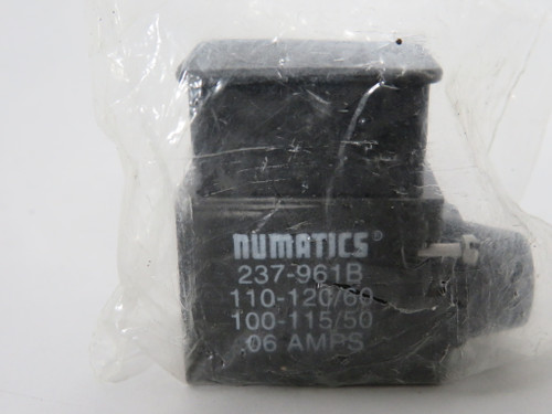 Numatics 237-961B Solenoid Coil 110-120V 60Hz 100-115V 50Hz 0.06A NWB