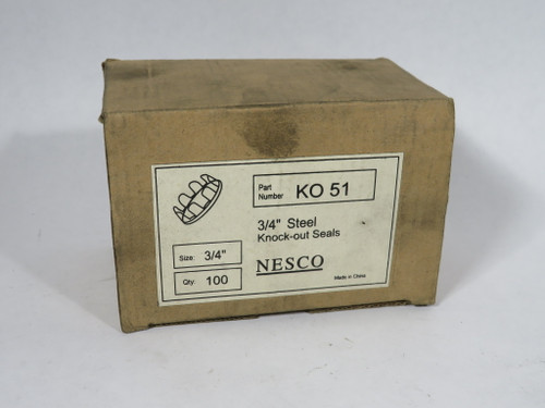 Nesco KO51 Steel Knockout Seal 3/4" Lot of 25 SHELF WEAR NEW