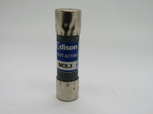 Edison MOL3 Fast Acting Fuse 3A 250V USED