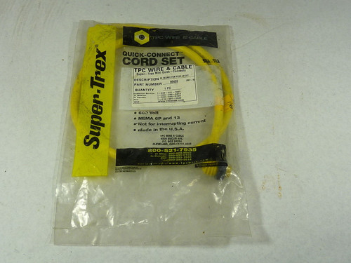 TPC 89403 Cordset, Female 4 Pole 3Ft NWB