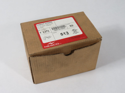 Nesco 513 EMT 1-Hole Conduit Strap 1" 27mm 50-Pack NEW