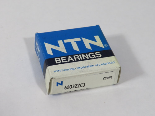 NTN 6203ZZC3/5C Deep Groove Ball Bearing 40mm OD 17mm Bore 12mm W NEW
