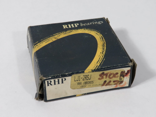 RHP LJ1-2RSJ Deep Groove Ball Bearing 2-1/4" OD 1" Bore 5/8" W SHELF WEAR NEW