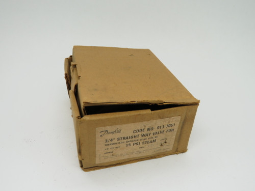 Danfoss 013-7051 3/4" Straight Valve Female X Male Connections NEW