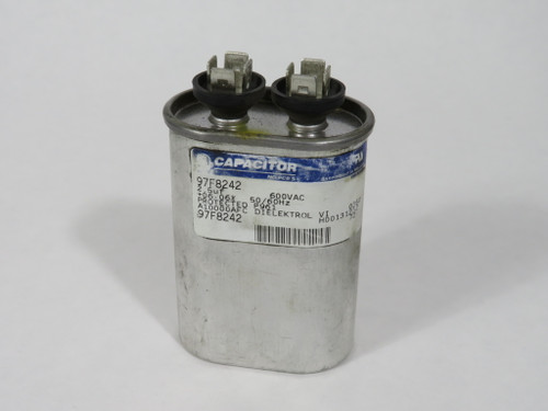General Electric 97F8242 Capacitor 2.5uF +/-06% 600V 50/60Hz USED