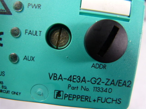Pepperl+Fuchs VBA-4E3A-G2-ZA/EA2 AS-Interface Module USED