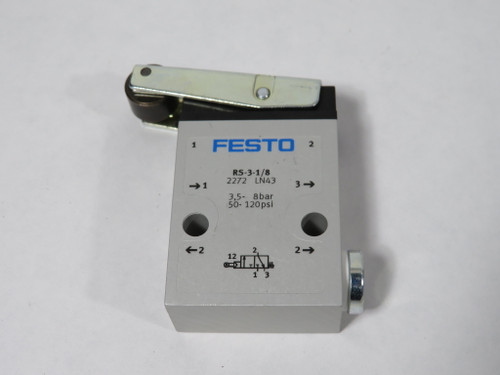 Festo 2272 RS-3-1/8 Roller Lever Valve G1/8 3.5-8 bar 50-120 psi OPEN BAG NWB