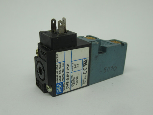 MAC DMB-DJAJ-1KA Solenoid Valve 120/110V 60/50Hz 2.9W 150psi USED