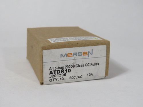 Mersen Amp-Trap ATDR10 Time-Delay Fuse 10A 600VAC 300VDC 10-Pack NEW