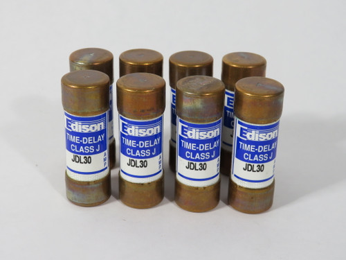 Edison JDL30 Time-Delay Current-Limiting Fuse 30A 600V Lot of 8 NEW