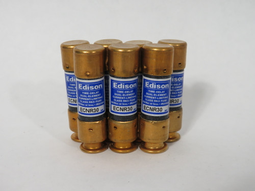 Edison ECNR30 Time-Delay Current-Limiting Fuse 30A 250VAC 125VDC Lot of 7 NEW