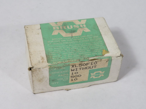 Brush XL50F10 Semiconductor Fuse 10A 500V 10-Pack NEW
