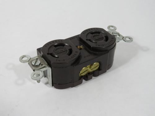 Hubbell 4550 Duplex Twist-Lock Receptacle 15A 250V 3W USED