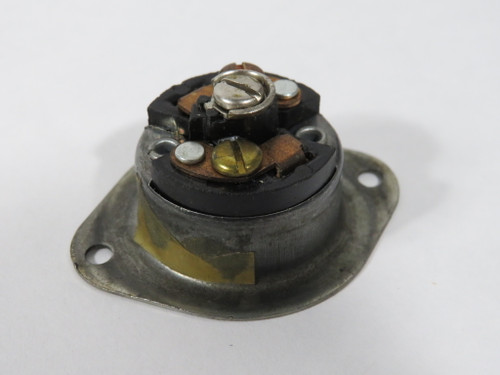 Pass & Seymour 7487 Midget Turnlok Flanged Outlet 15A 125/250V 3W 2P USED