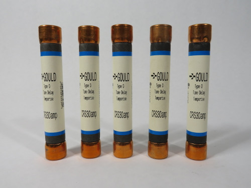 Gould Shawmut CRS30 Dual-Element Time-Delay Fuse 30A 600V Lot of 5 BOX DMG NEW