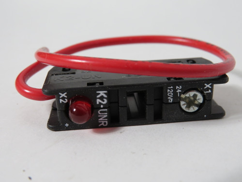 Benedikt & Jager K2-UNR Red LED Coil Voltage Indicator 24-120VAC/DC NOP