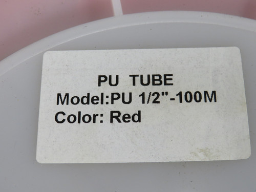 Generic PU1/2-100M-RED Polyurethane Tubing 1/2" x 0.33" 1.0 MPa 94m L Red NEW