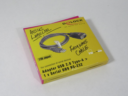 Delock 61364 Adapter USB 2.0 Type A to 1x Serial SB9 RS-232 NEW