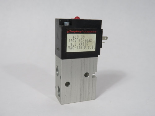 Humphrey 410391205060 4-Way Solenoid Valve 120V 50/60Hz 1/8" NPSF OPEN BAG NWB
