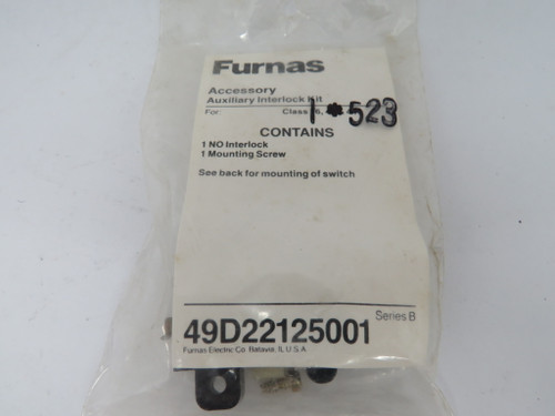 Furnas 49D22125001 Series B Definite Purpose Auxiliary Contact 1NO 75-90A NWB