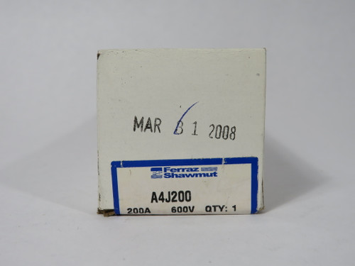 Ferraz Shawmut Amp-Trap A4J200 Fast-Acting Fuse 200A 600V SEALED NEW