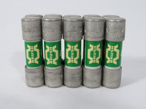 Brush XL50F20 Semiconductor Fuse 20A 500V 10-Pack NEW