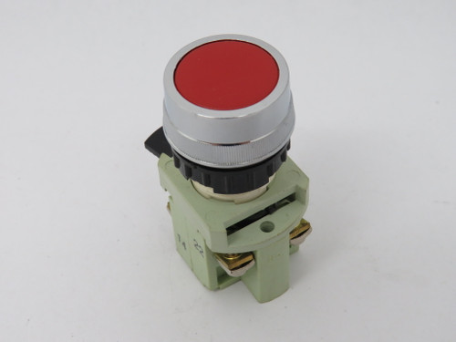 Generic Momentary 22.5mm Red Push Button 1NO 1NC 10A 250VAC 7.5A 380VAC NOP