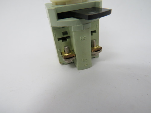 Generic 3 Position 22.5mm Maintained Green Long Knob Selector Switch 2NO USED